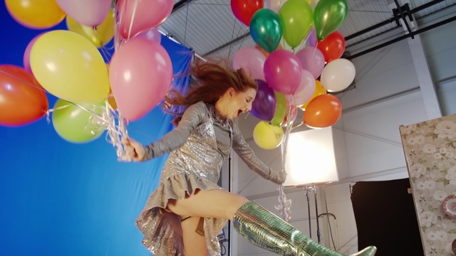 Video Reference: Photograph, Light, Organ, Balloon, Yellow, Pink, Dress, Fun, Party supply, Leisure