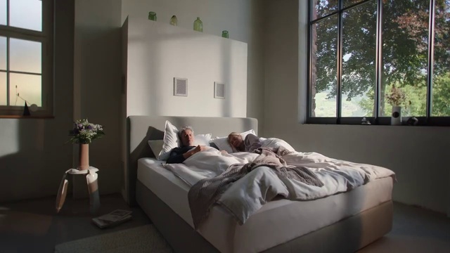 Video Reference: Building, Furniture, Window, Comfort, Wood, Bed frame, Interior design, Floor, Flooring, Wall