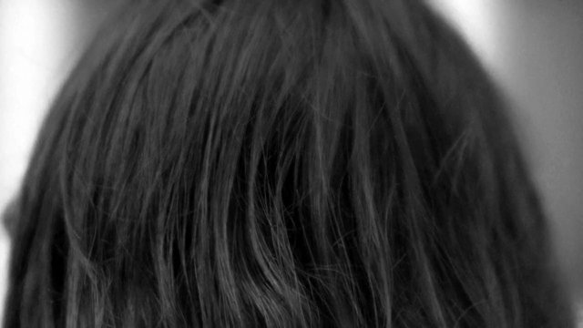 Video Reference: hair, close-up, black and white, person, head, texture, portrait, abstract, back view, long hair