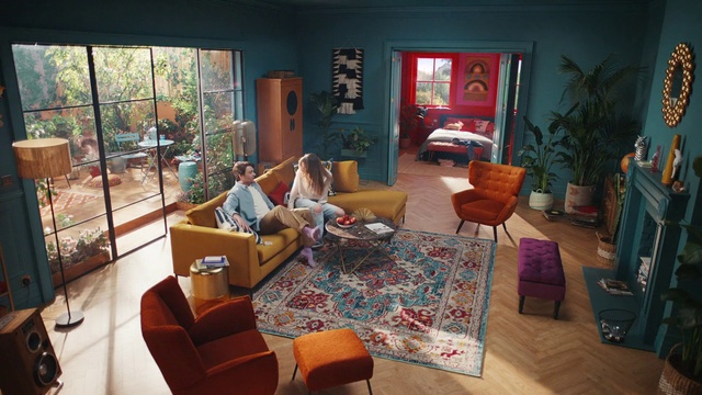 Video Reference: Couch, Property, Picture frame, Plant, Furniture, Table, Interior design, studio couch, Wood, Houseplant