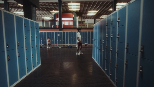 Video Reference: Building, Locker, Floor, Wood, Flooring, Gas, Machine, Hall, Electric blue, Engineering