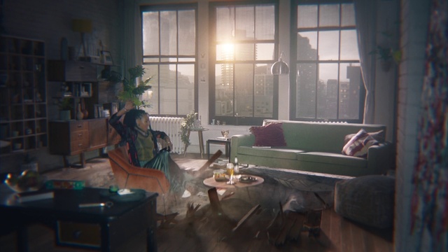 Video Reference: Furniture, Couch, Window, Building, Table, Interior design, Plant, Comfort, Houseplant, Living room