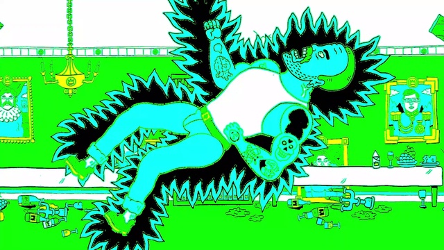 Video Reference: Green, People in nature, Organism, Grass, Font, Adaptation, Art, Slope, Rectangle, Illustration