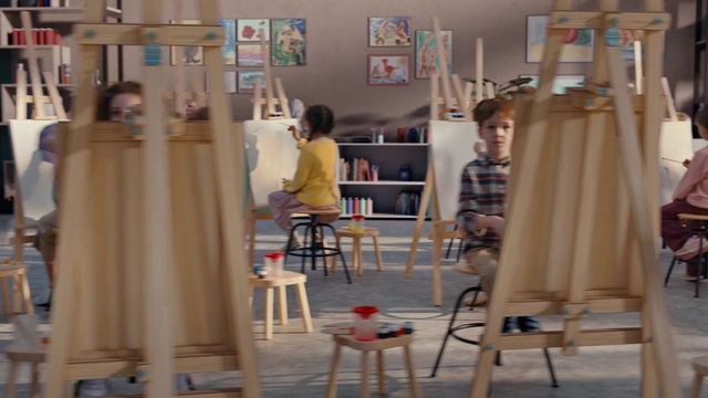 Video Reference: Furniture, Easel, Wood, Shelf, Bookcase, Flooring, Stool, Chair, Shelving, Art