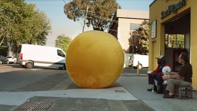 Video Reference: Wheel, Tire, Tree, Sky, Plant, Van, Road surface, Light commercial vehicle, Art, Morning