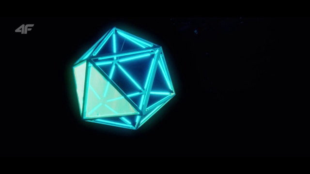 Video Reference: Triangle, Rectangle, Font, Visual effect lighting, Symmetry, Electric blue, Pattern, Circle, Space, Darkness
