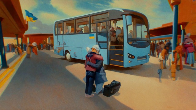 Video Reference: Bus, Land vehicle, Vehicle, Wheel, Cloud, Tire, Motor vehicle, Mode of transport, Sky, Travel