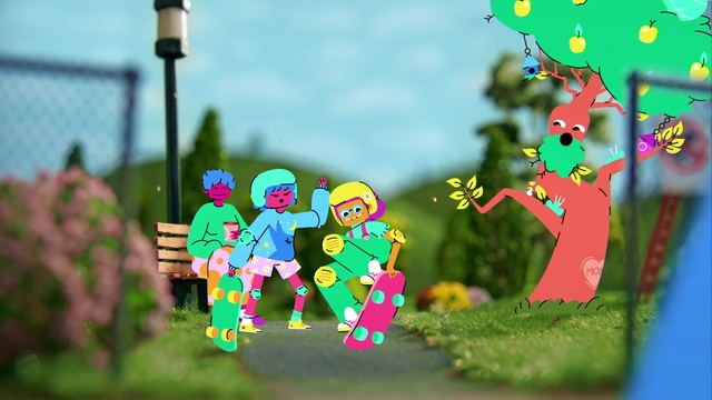 Video Reference: Nature, Cartoon, Organism, Grass, Vegetation, People in nature, Plant, Biome, Tree, Leisure