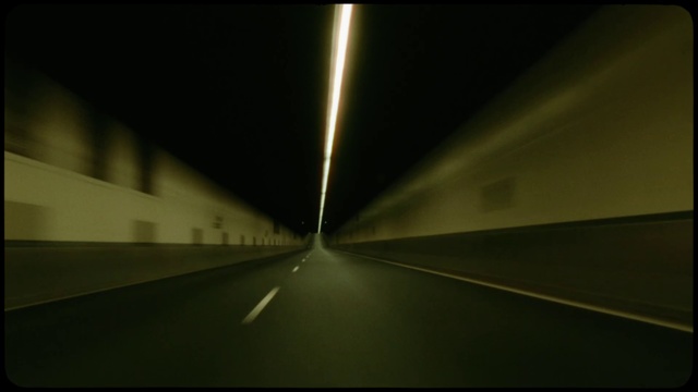 Video Reference: Automotive lighting, Road surface, Asphalt, Tints and shades, Road, Tunnel, Parallel, Midnight, Space, Symmetry