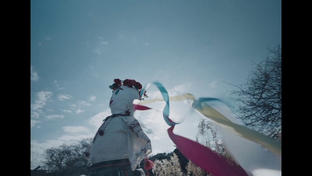 Video Reference: Sky, Gesture, Happy, Cloud, Art, Rectangle, Tree, Event, People in nature, Carmine