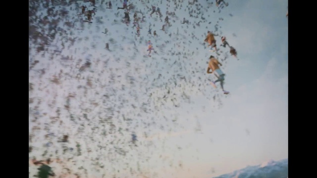 Video Reference: Sky, Cloud, World, Animal migration, Tints and shades, Bird migration, Flock, Twig, Rectangle, Event