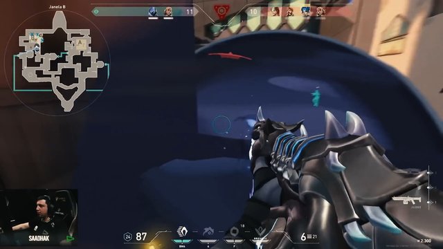 Video Reference: video game, first person, shooter, HUD, minimap, weapon, gaming, esports, streamer, webcam, indoor, combat, crosshair, interface, display