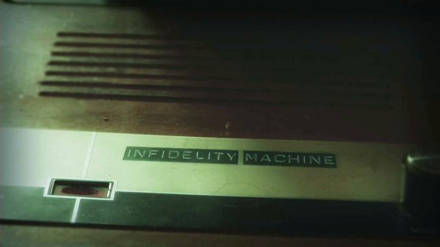 Video Reference: vintage, electronic device, machine panel, close-up, label, mechanical, retro, dark, indoor, metal, equipment, text