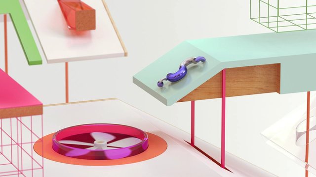 Video Reference: abstract, 3d render, geometric, pastel, minimal, wireframe, platforms, modern, surreal, digital art, shape, colorful, clean, futuristic