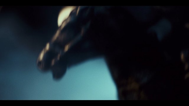 Video Reference: animal, horse, close-up, blurred, out of focus, dark silhouette, macro, abstract, blue background, motion blur