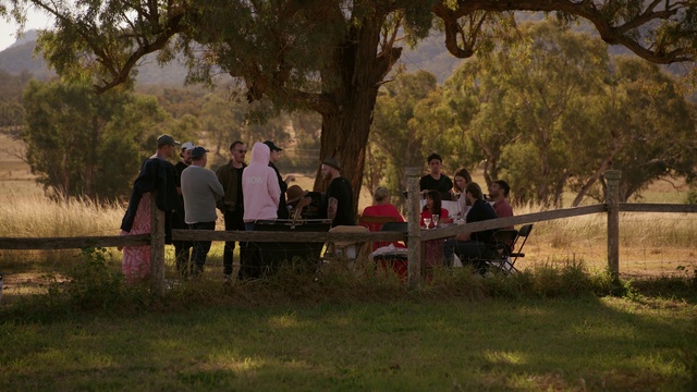Video Reference: Plant, Tree, Natural landscape, Grass, Leisure, Shade, Grassland, Hat, Bench, Recreation