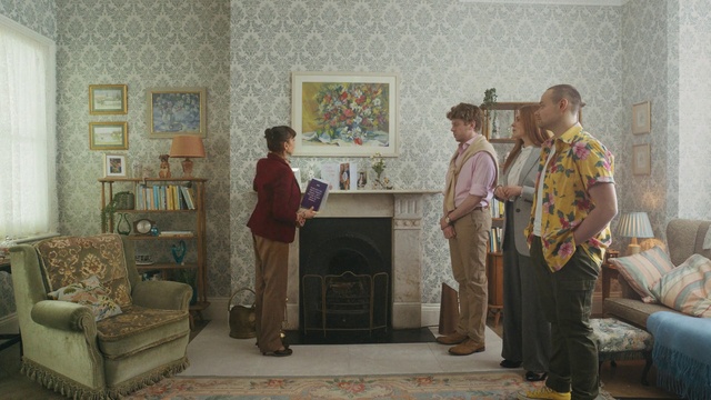 Video Reference: Picture frame, Furniture, Table, Art, Chest of drawers, Chair, Event, Flooring, Shelf, House