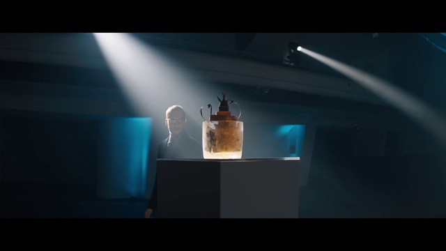 Video Reference: Performing arts, Gas, Entertainment, Display device, Event, Darkness, Electric blue, Projection screen, Font, Projector accessory