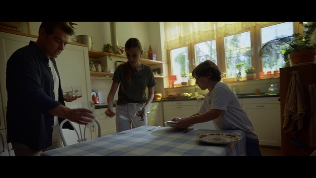 Video Reference: Countertop, Table, Tableware, Cabinetry, Standing, Kitchen, Kitchen appliance, Cooking, Wood, Window