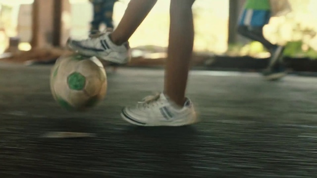 Video Reference: Footwear, Shoe, Leg, Sports equipment, Ball, Football, Flooring, Wood, Sneakers, Knee