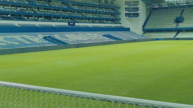 Video Reference: Atmosphere, Azure, Window, Grass, Flooring, Plant, Ball game, Landmark, Building, Leisure