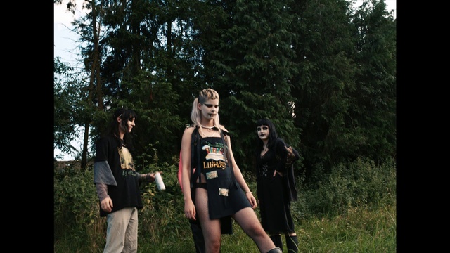 Video Reference: Plant, Tree, Flash photography, People in nature, Gesture, Grass, Spandex, Latex, Event, Forest