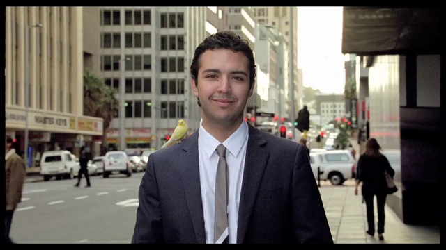 Video Reference: Building, Car, Window, Tire, Smile, Wheel, Coat, Street fashion, Automotive design, Flash photography