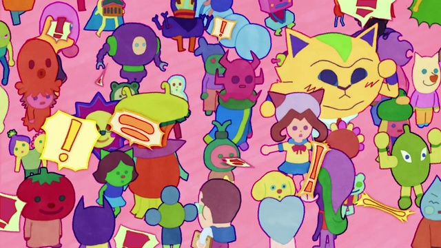 Video Reference: Facial expression, Vertebrate, Product, Textile, Organism, Cartoon, Happy, Font, Art, Pink