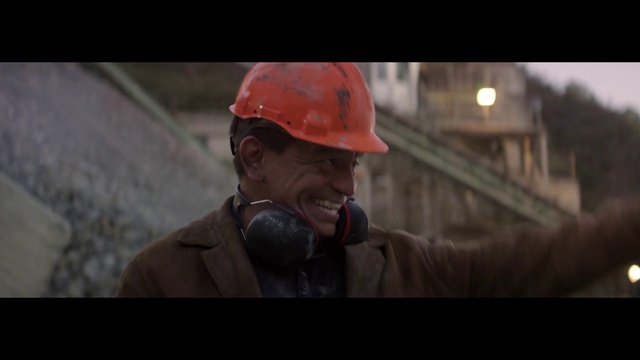 Video Reference: Smile, Hard hat, Cap, Flash photography, Helmet, Wrinkle, Engineer, Blue-collar worker, Construction worker, Personal protective equipment