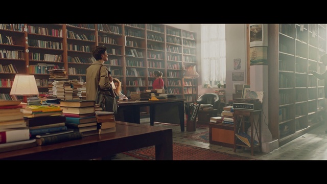 Video Reference: Furniture, Bookcase, Shelf, Table, Window, Shelving, Interior design, Book, Desk, Publication