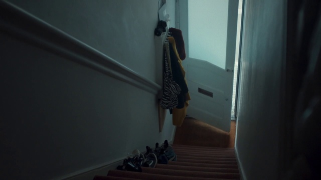 Video Reference: Wood, Door, Thigh, Tints and shades, Elbow, Human leg, Flooring, Hardwood, Stairs, Knee