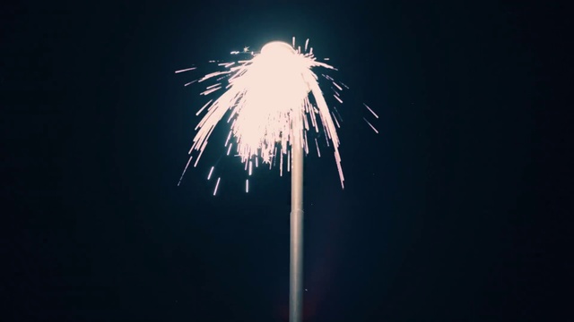 Video Reference: Fireworks, Sky, Recreation, Midnight, Holiday, Electric blue, Event, Celebrating, Entertainment, Darkness