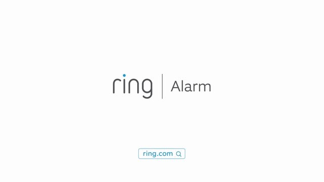 Video Reference: logo, text, white background, brand, minimal, ring alarm, search button, web, title card, splash screen