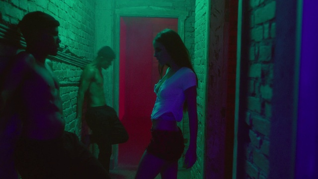 Video Reference: Purple, Flash photography, Standing, Fun, Magenta, Art, Event, Electric blue, Leisure, Room