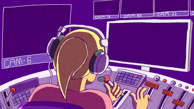 Video Reference: Purple, Font, Line, Audio equipment, Musical instrument, Music, Musician, Technology, Space, Illustration