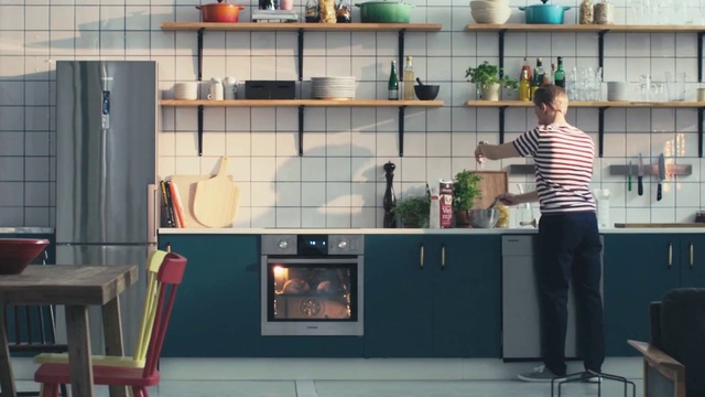 Video Reference: Cabinetry, Furniture, Building, Countertop, Kitchen, Kitchen stove, Shelving, Home appliance, Kitchen appliance, Tap