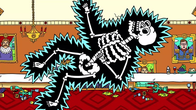 Video Reference: Organism, Cartoon, Font, Art, Rectangle, Illustration, Graphics, Fictional character, Drawing, Visual arts