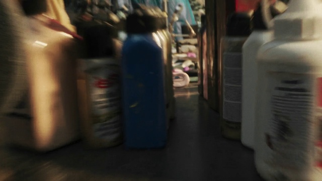 Video Reference: Closet, Gas, Automotive design, Sportswear, Automotive tire, Drink, Shelving, Electric blue, Machine, Personal protective equipment