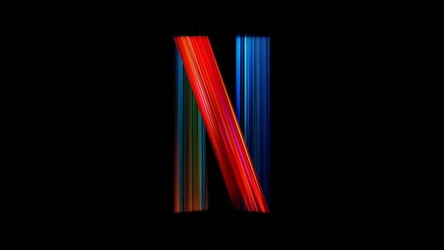 Video Reference: abstract, light streaks, colorful, neon, black background, digital art, logo-like, letter N, motion blur, glowing, modern, minimal, graphic, vertical lines