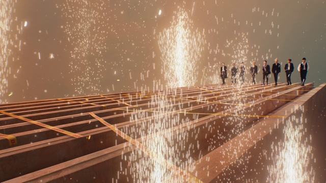 Video Reference: Water, Fountain, Street light, Sky, Fun, City, Wood, Water feature, Event, Reflection