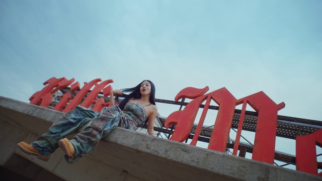 Video Reference: Sky, Art, Human leg, Leisure, Carmine, Metal, Roof, Recreation, Facade, Fun