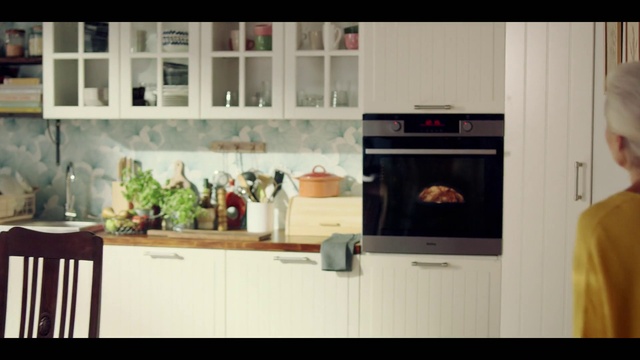 Video Reference: Cabinetry, Countertop, Kitchen, Kitchen appliance, Wood, Shelving, Kitchen stove, Floor, Flooring, Home appliance