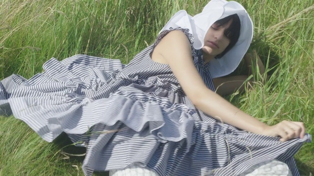 Video Reference: Plant, Leg, Leaf, Dress, Textile, Flash photography, People in nature, Thigh, Grass, Happy
