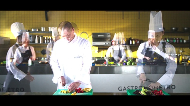 Video Reference: Chef, Television program, Cooking, Cook, Cuisine, Display device, Event, Fun, Chefs uniform, Culinary art