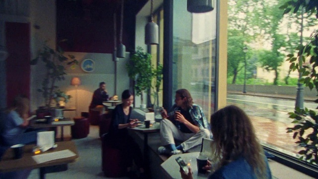 Video Reference: Plant, Building, Window, Interior design, Table, Tree, Chair, Urban design, Leisure, Event