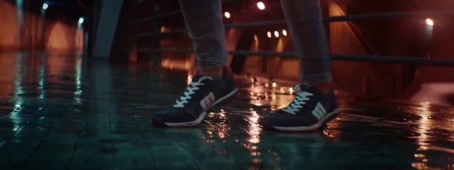 Video Reference: Footwear, Shoe, Flash photography, Flooring, Floor, Walking shoe, Fun, Entertainment, Human leg, Electric blue