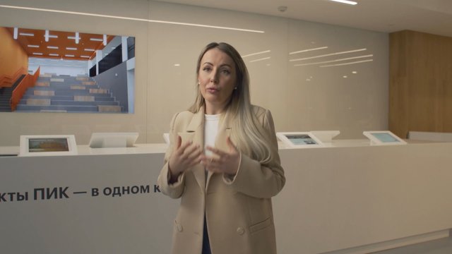 Video Reference: woman, indoor, office, showroom, presentation, speaking, portrait, business, modern interior, reception, real estate, professional, interview, interior design