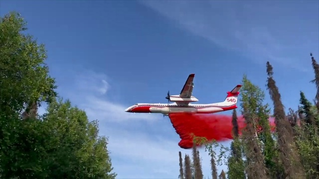 Video Reference: Sky, Cloud, Aircraft, Tree, Vehicle, Aerospace manufacturer, Monoplane, Propeller, Aviation, Flap