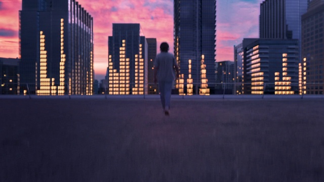Video Reference: Sky, Building, Cloud, Skyscraper, Tower block, Tree, Orange, Dusk, Afterglow, City