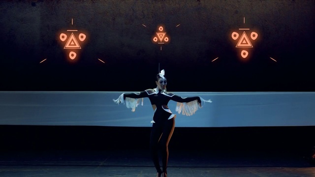 Video Reference: Dress, Lighting, Dance, Artist, Art, Entertainment, Performing arts, Ballet shoe, Choreography, Electric blue